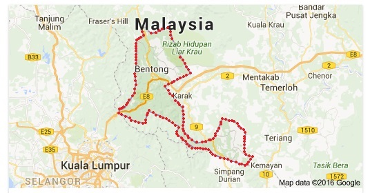 Peta Daerah Bentong