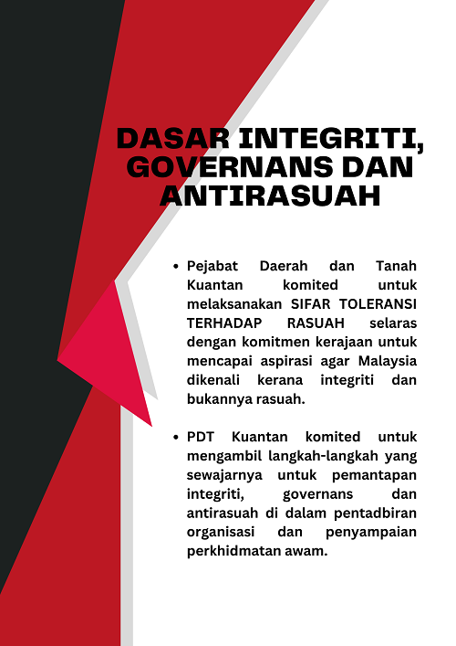 INTEGRITI , GOVERNAS DAN RASUAH KUANTAN